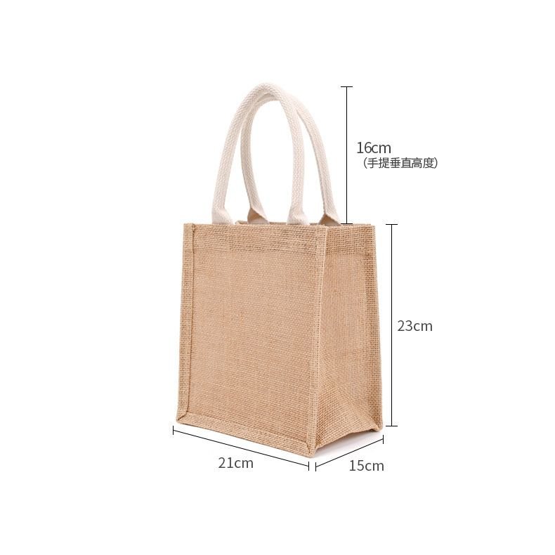 Custom Logo Solid Color Linen Eco-Friendly Tote Bag