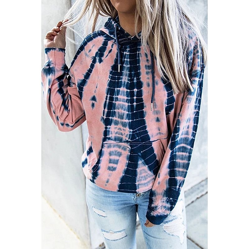 Casual Long-Sleeved Autumn Women Tie-Dye Printed Hoodie Custom