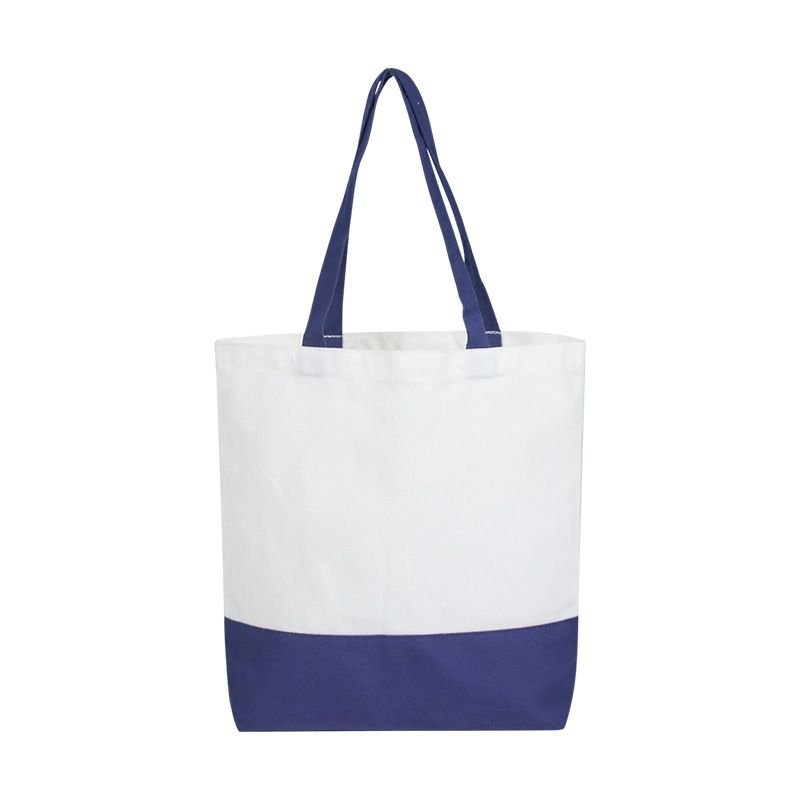 Custom Logo Large Capacity Multicolor Stitching Canvas Tote Bag