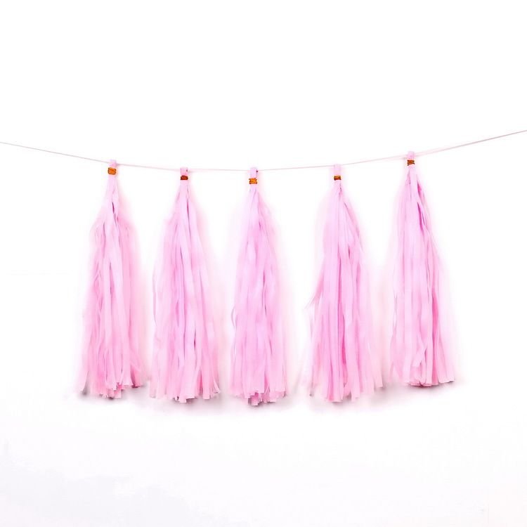 Birthday Party Paper Tassel Pull Banner Wedding Background Layout Ribbon Decoration Supplies