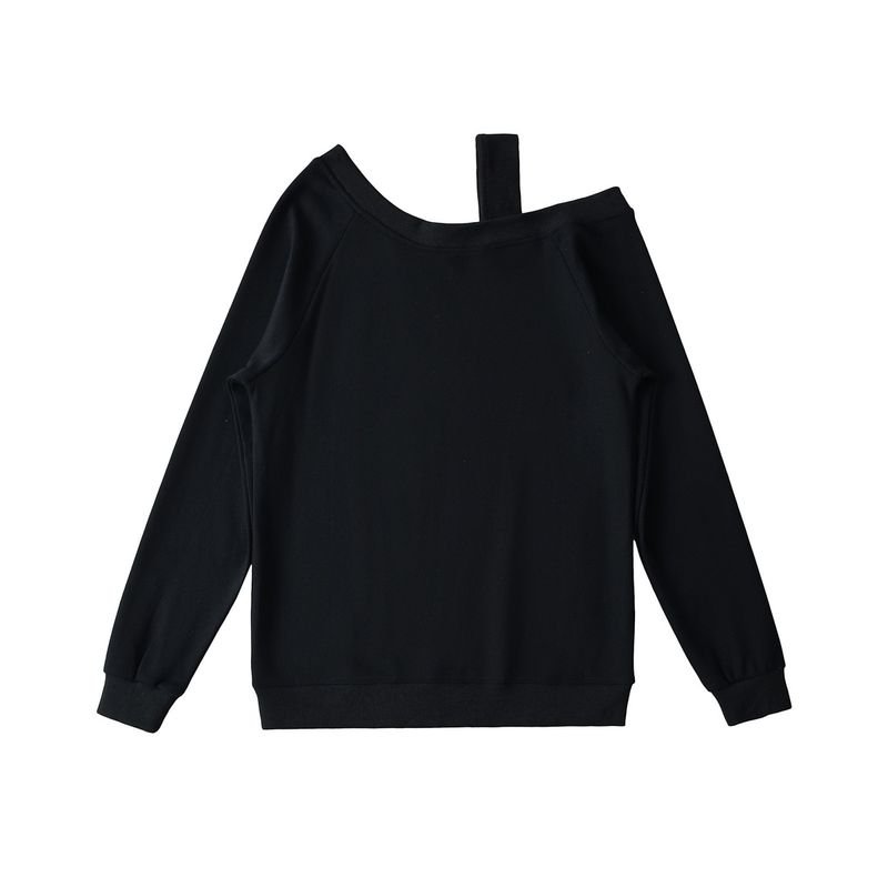 Women Fashion Loose Long-Sleeved Blank Sweatshirt