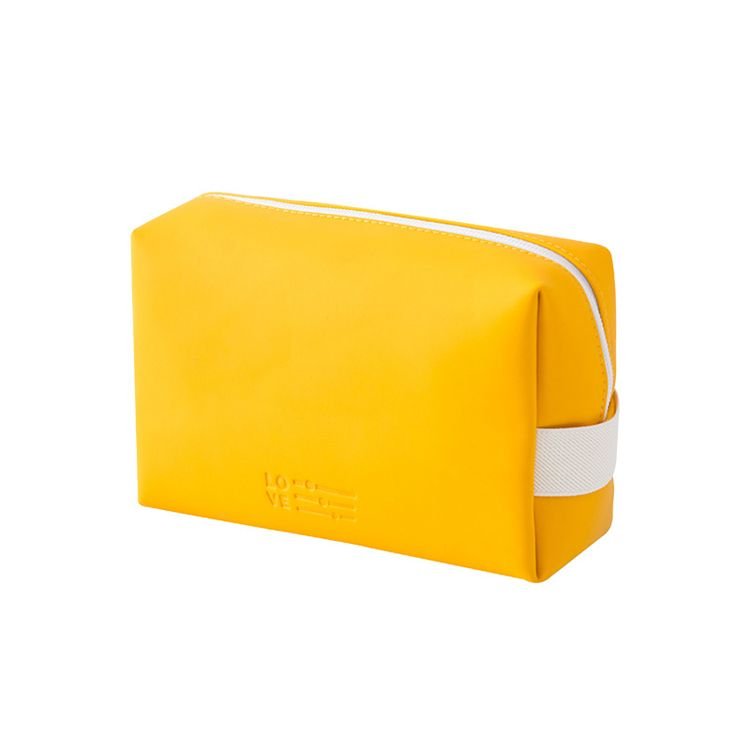 Woman Fashion Color Blocking Zipper Portable Cosmetic Bag