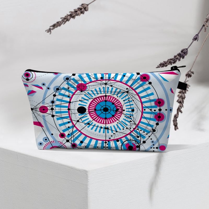 Women Fashion Evil Eye Printed Portable Toiletries And Cosmetic Bag