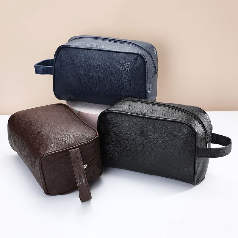 Fashion Solid Color Makeup Bag Women Travel Portable Storage Bag