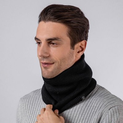 Autumn Winter Fashion Solid Color Plush Thick Warm Knitted Scarf