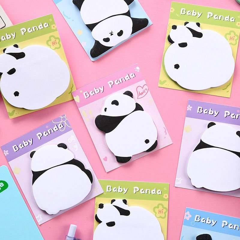 Cartoon Cute Panda Modeling Notes Post-It Notes