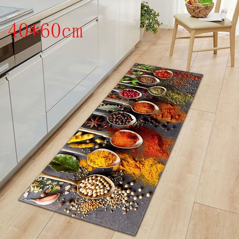 40*60cm Simple Food Pattern Kitchen Door Mat