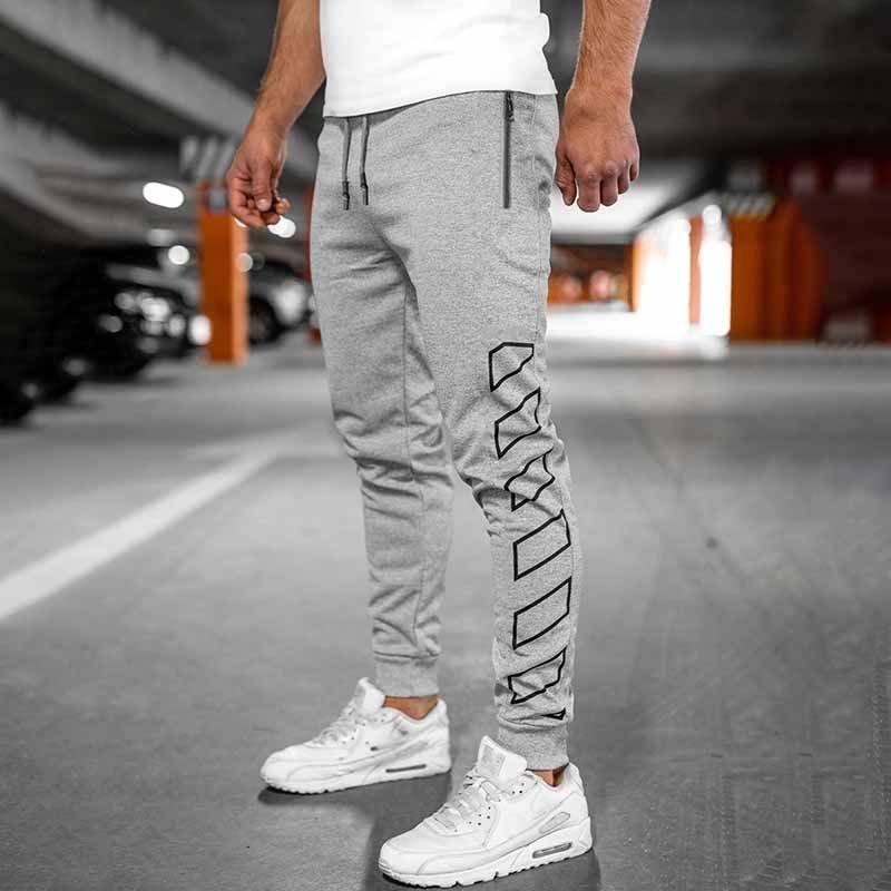 Men Fashion Casual Sports Print Jogger Pants