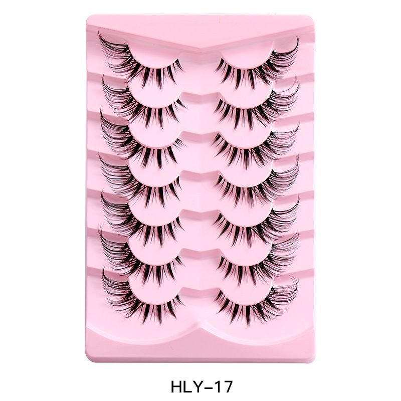 Women Simple Natural Thick Curly 7 Pairs Of False Eyelashes