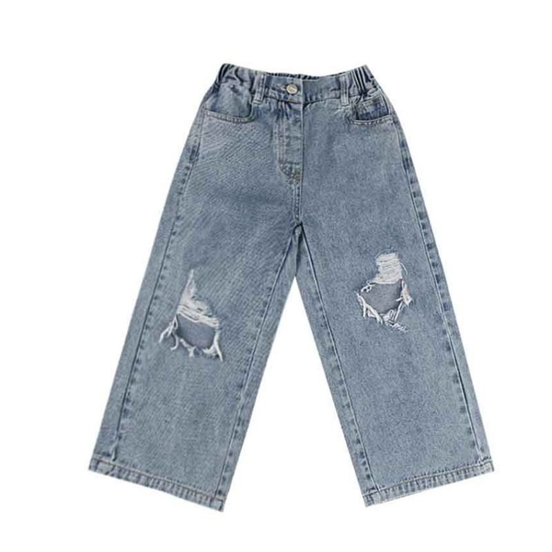 Girls Fashion Hole Design Jeans