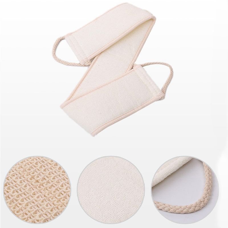 Unisex Soft Skin Care Exfoliating Loofah Sponge Back Strap Bath Shower Body Massage Spa Cleaning Scrubber Brush