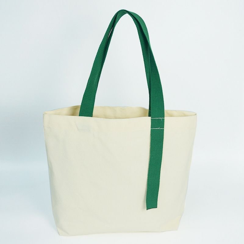 Custom Logo Simple Multicolor Ribbon Canvas Tote Bag