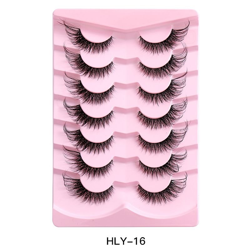 Women Simple Natural Thick Curly 7 Pairs Of False Eyelashes