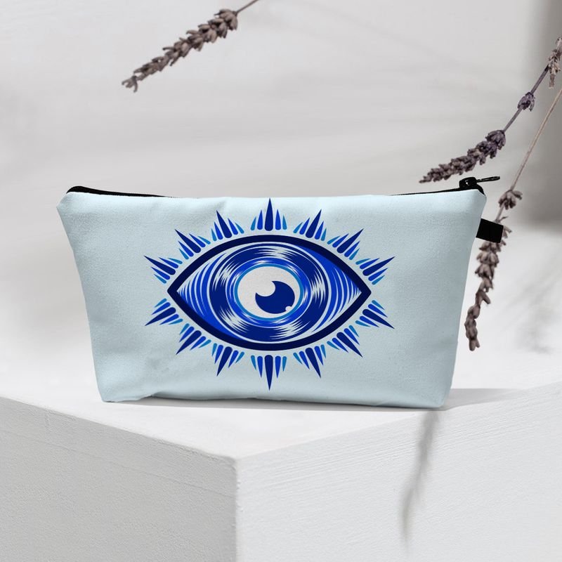 Women Fashion Evil Eye Printed Portable Toiletries And Cosmetic Bag