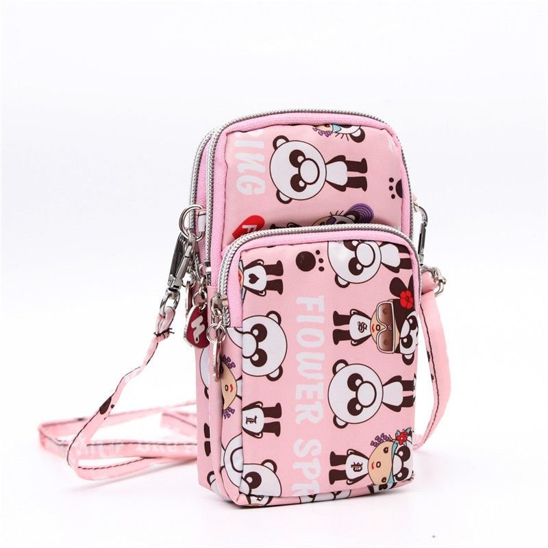 Women Fashion Two-Layer Zip Long Crossbody Purses