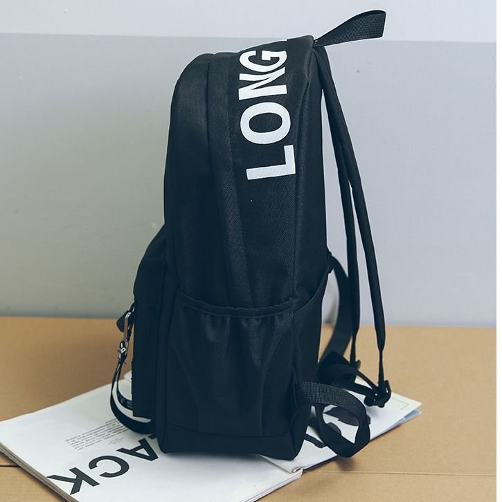 Simple And Fashionable Light Letter Large Capacity Backpack