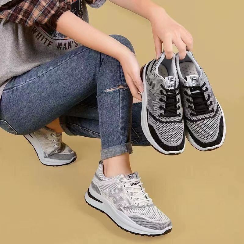 Women Fashion Casual Breathable Flying Mesh Sneaker