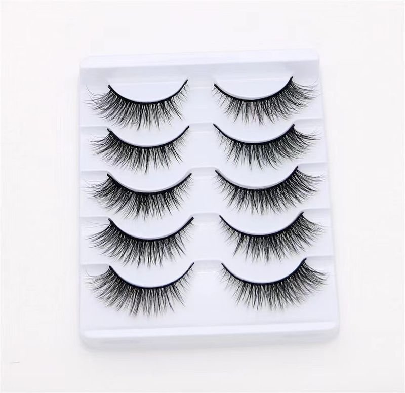 LTWEGO Women Fashion 3D Cat'S Eye Roll-Up Thick False Eyelashes