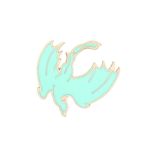 Halloween Unisex Cute Flying Dragon Pterosaur Metal Brooches