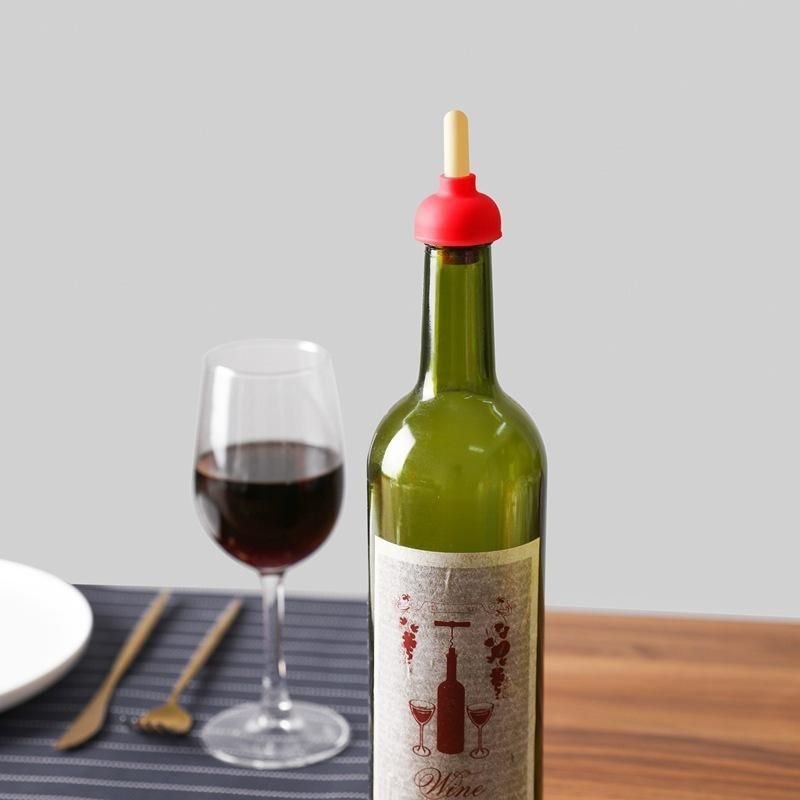 Home Creative Toilet Pumping Shape Wine Bottle Stopper