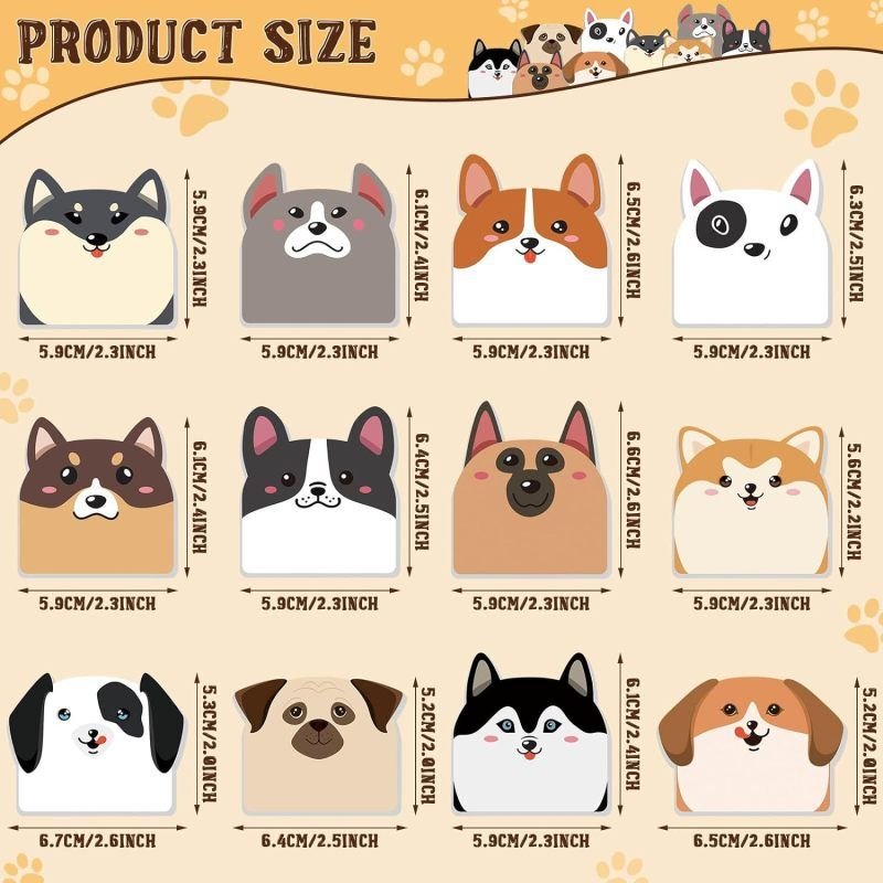 Cartoon Cute Dog Shape Sticky Note Notes