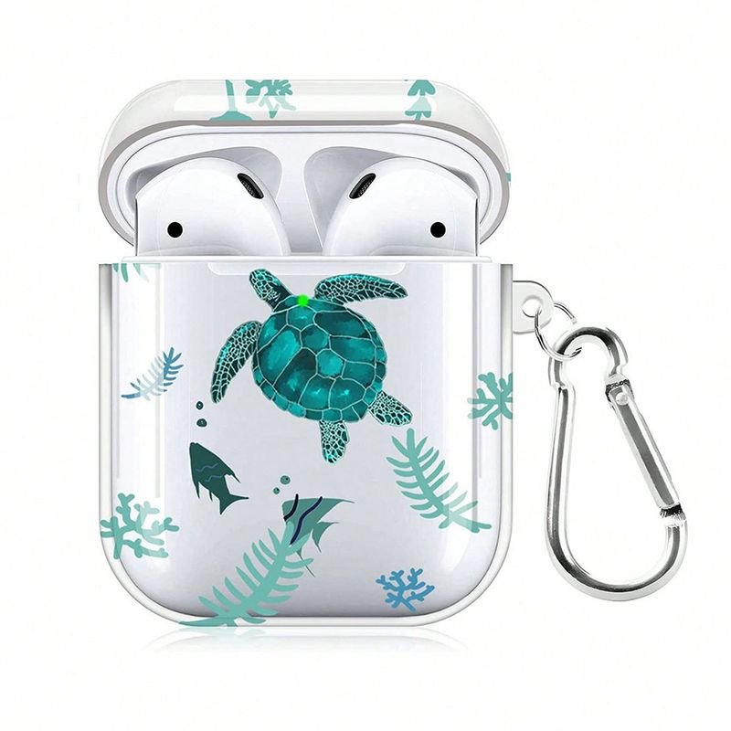 Simple Cute Transparent Turtle Apple Bluetooth Headset Anti-Drop Protective Shell