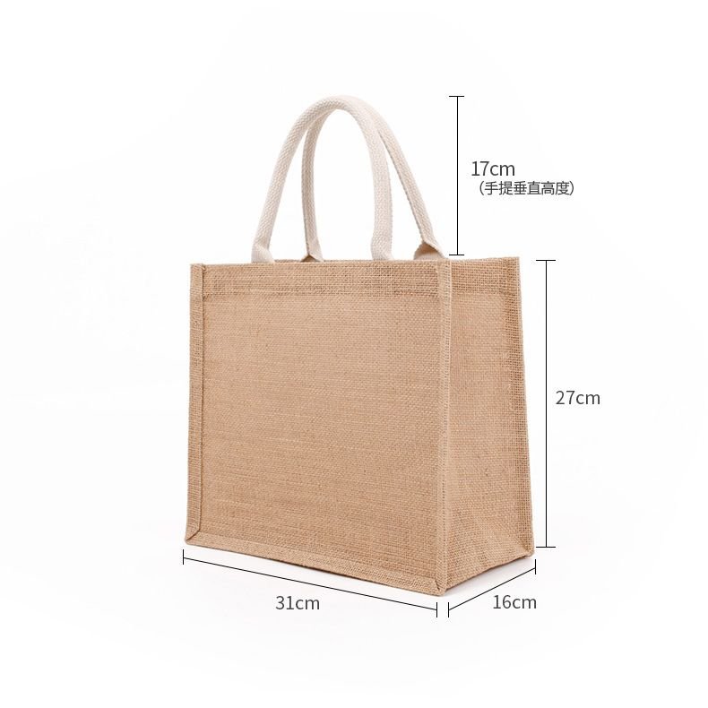 Custom Logo Solid Color Linen Eco-Friendly Tote Bag