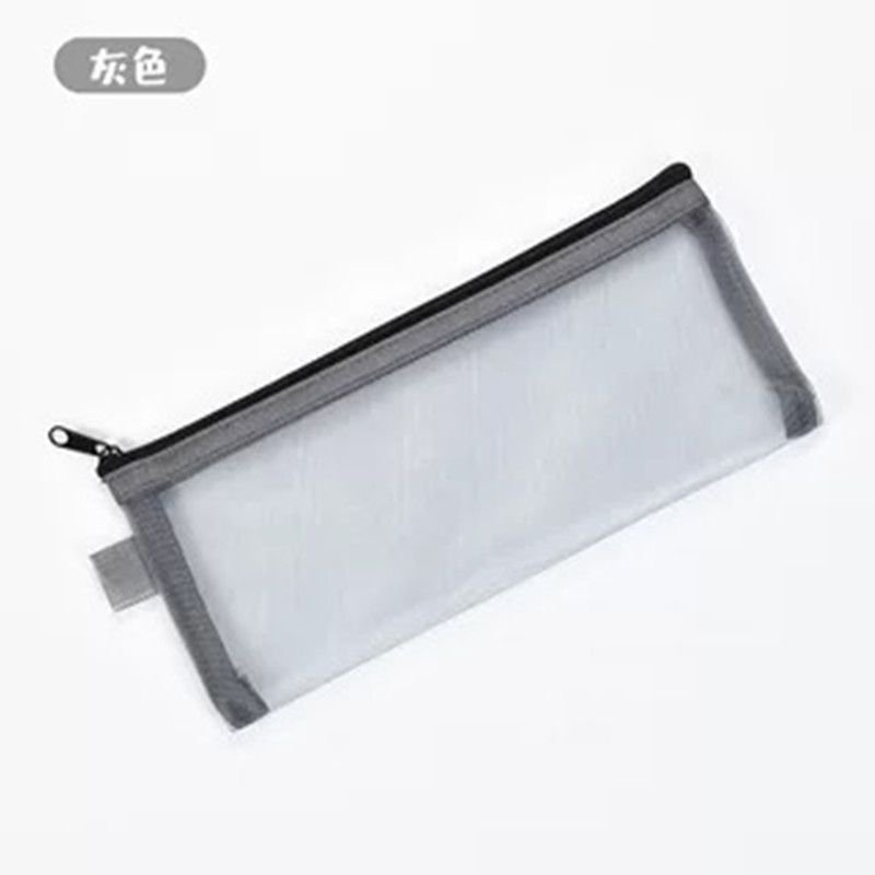 Simple Student Stationery Portable Mesh Transparent Stationery Bag