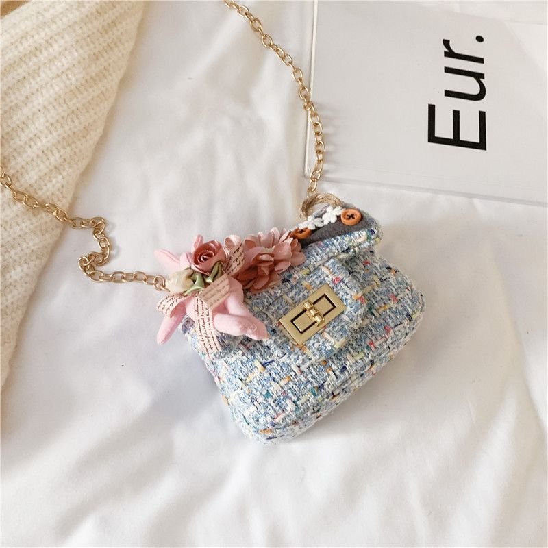 Kids Girls Fashion Casual Cute Flower Crossbody Handle Princess Bag