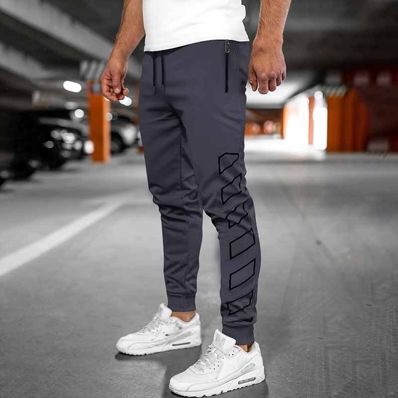 Men Fashion Casual Sports Print Jogger Pants