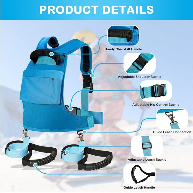 Children'S Ski Training With Skating Anti-Fall Traction Rope Bag