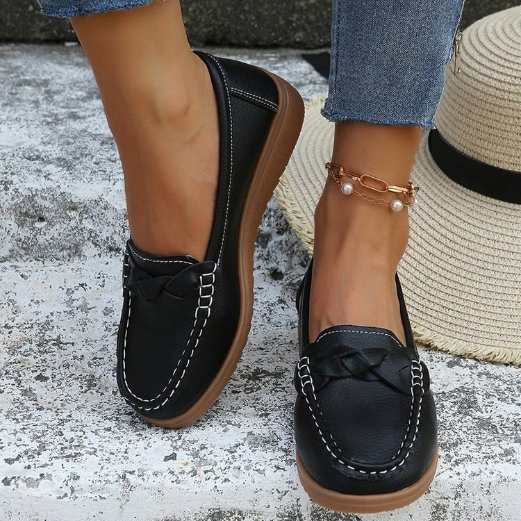 Plus Size Women Casual Round-Toe Loafers