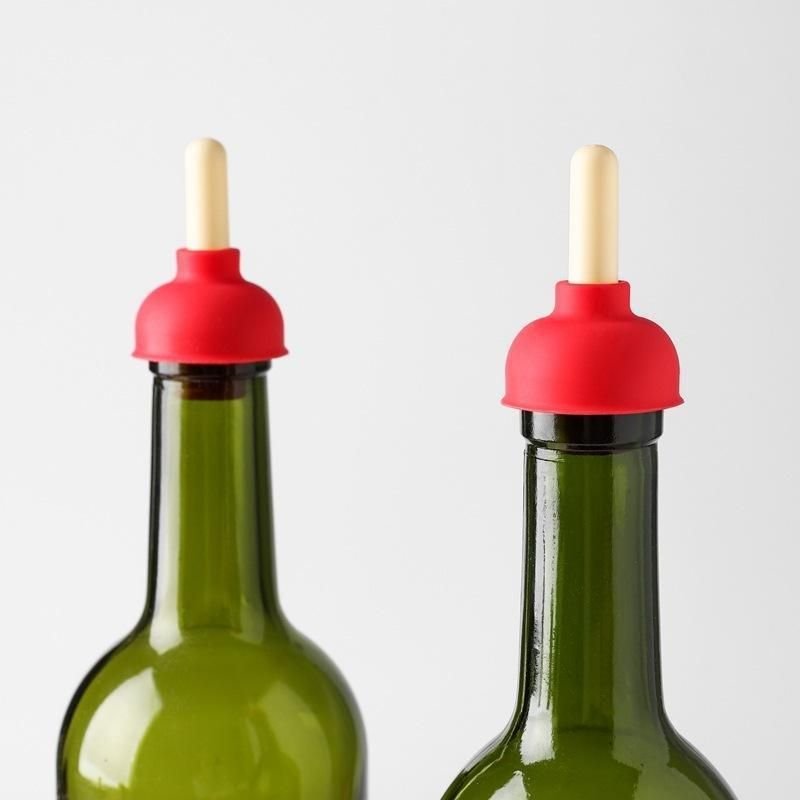 Home Creative Toilet Pumping Shape Wine Bottle Stopper