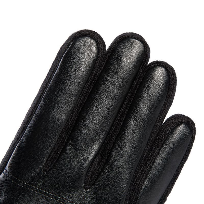 Unisex Winter Warm Fleece PU Cycling Gloves