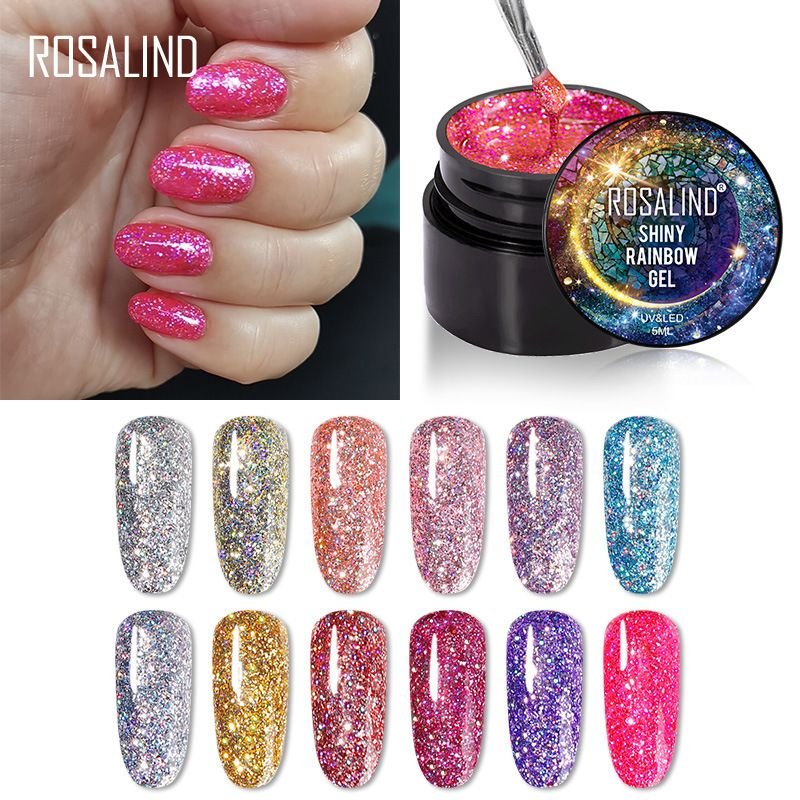 Fashion Multicolor Glitter Nail Glue