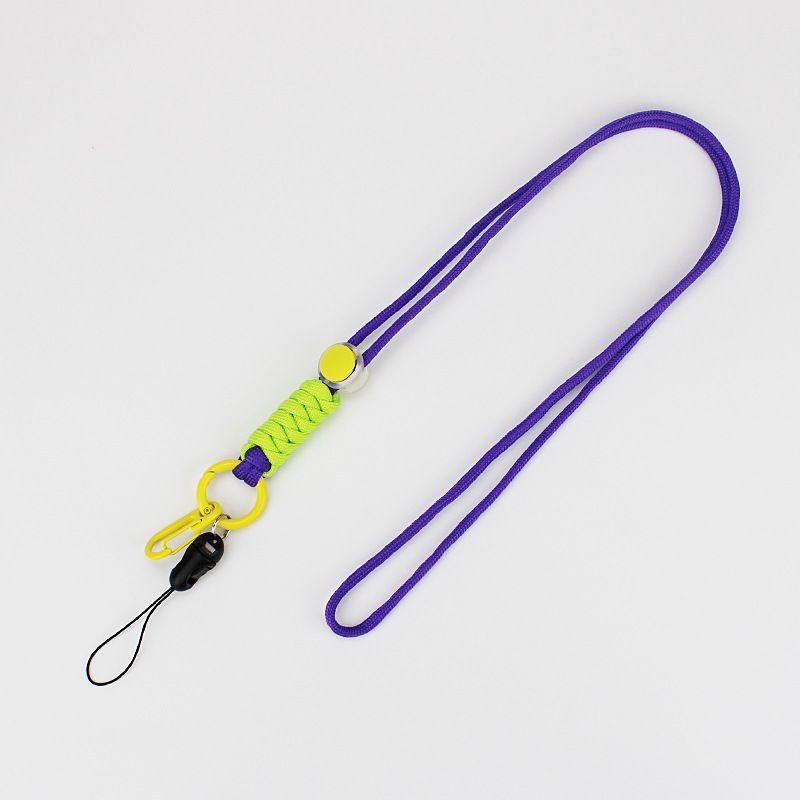 Simple Multi-Functional Woven Two-Color Anti-Lost Mobile Phone Lanyard