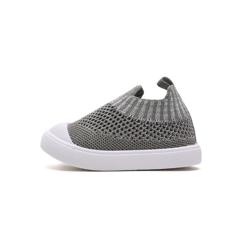 Kids Boys Girls Casual Cute Solid Color Mesh Slip On Flat First Walkers Shoes