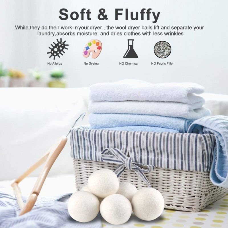 Reusable Wool Dryer Balls Magical Washing Tool For Washing Machine Cleaning Drying 4Cm Fabric Softener Ball Laundry Balls