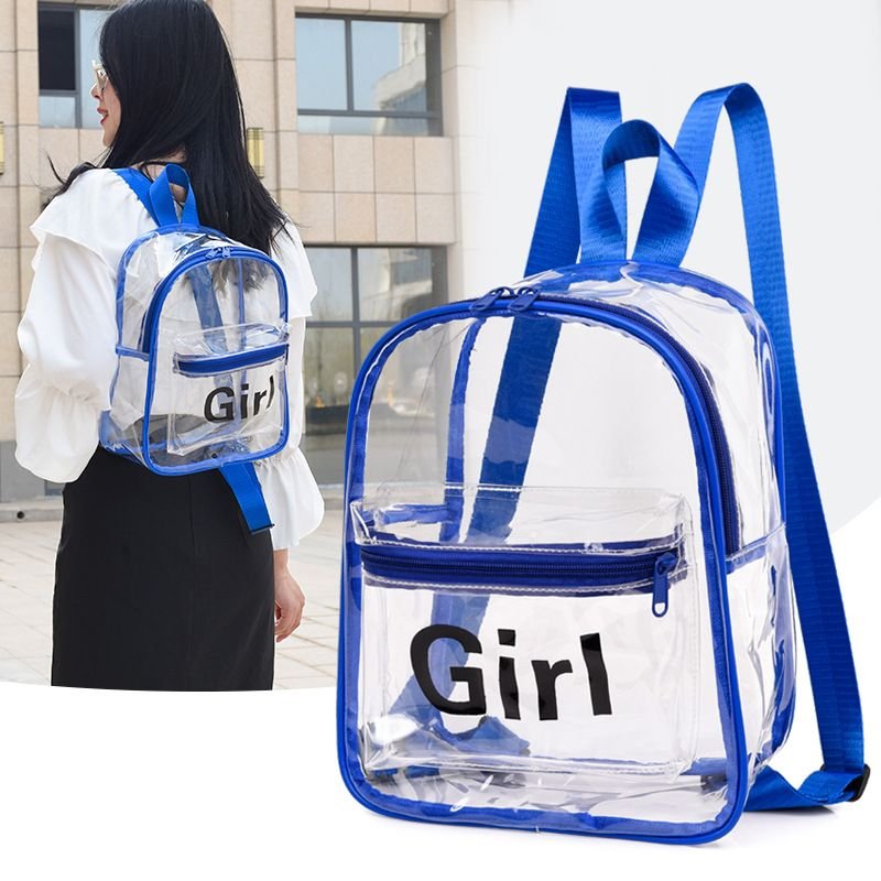 Fashion Girl Printed Waterproof Clear Pvc Backpack