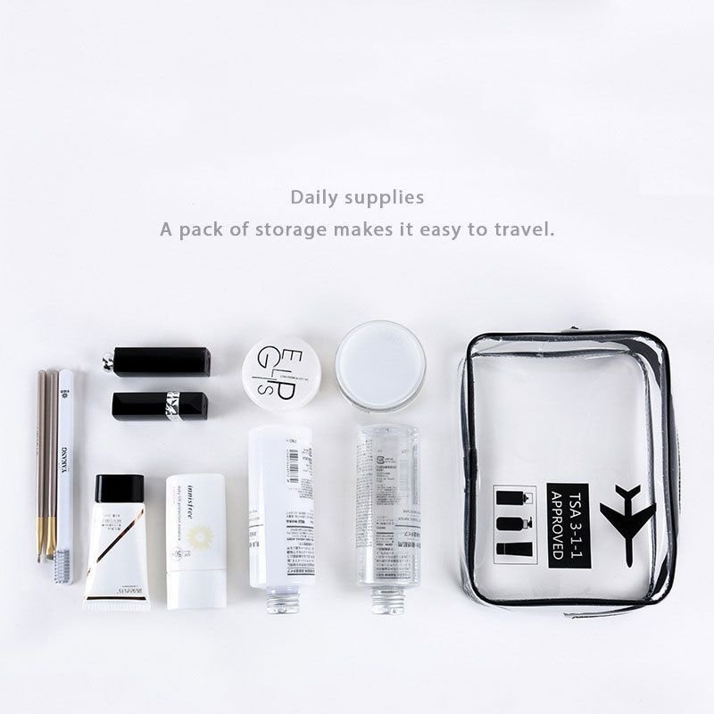 Portable Waterproof Large-Capacity Wash Bag Bathroom Storage Bag Tpu Transparent Travel Cosmetics Bag