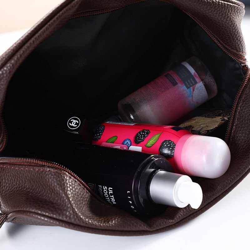 Fashion Solid Color Makeup Bag Women Travel Portable Storage Bag