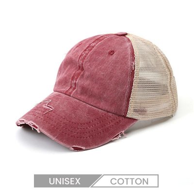 Unisex Fashion Hole Mesh Stitching Custom Cap