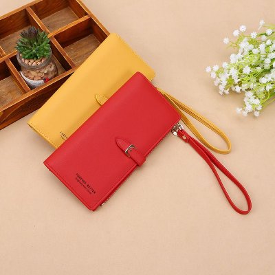 Women Solid Color Clutch Bags Large Capacity Purse