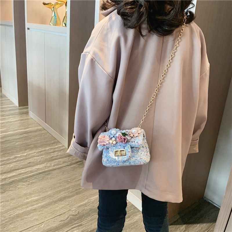 Kids Girls Fashion Casual Cute Flower Crossbody Handle Princess Bag