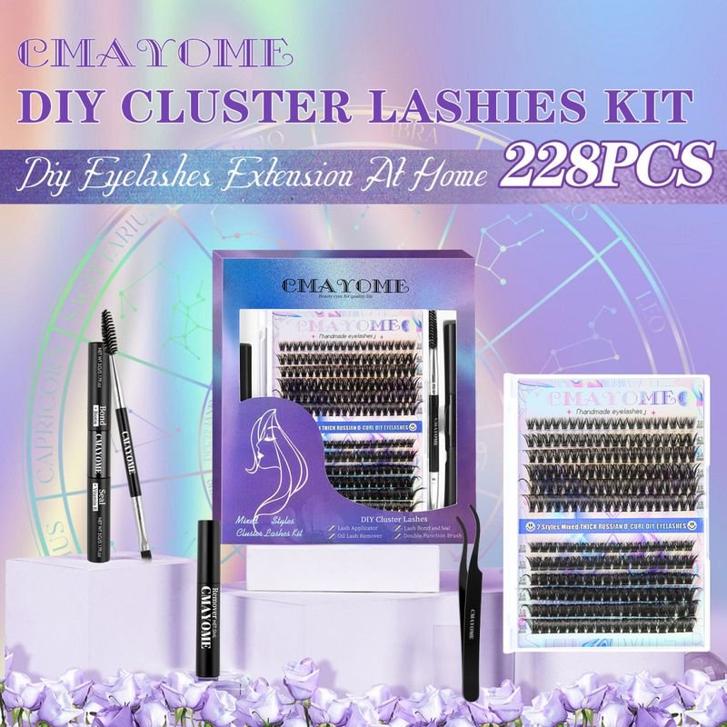 Diy Segmented Single Cluster False Eyelashes Set