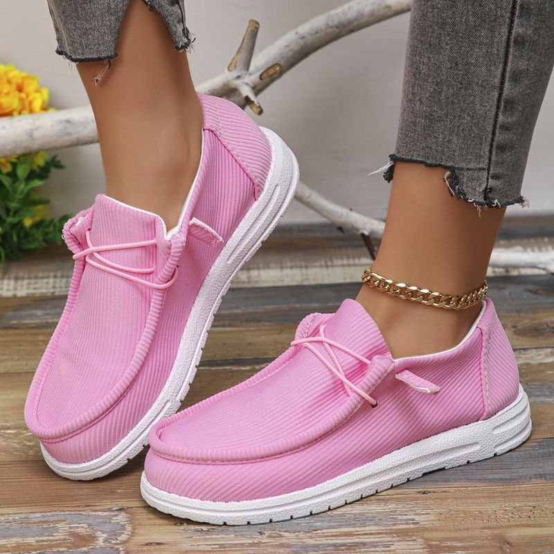 Women Casual Plus Size Flat Canvas Shoes