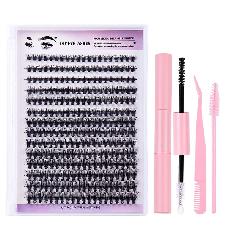 Diy Segmented False Eyelash Glue Tweezers Set