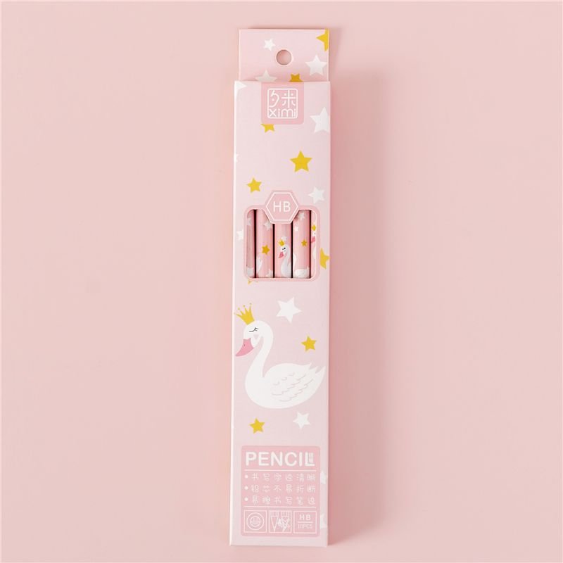 10pcs/box HB Cute Cartoon Pattern Pencils