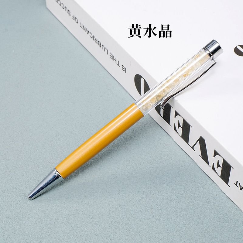 Simple Neutral Natural Crystal Gravel Ballpoint Pen