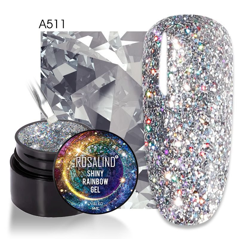 Fashion Multicolor Glitter Nail Glue